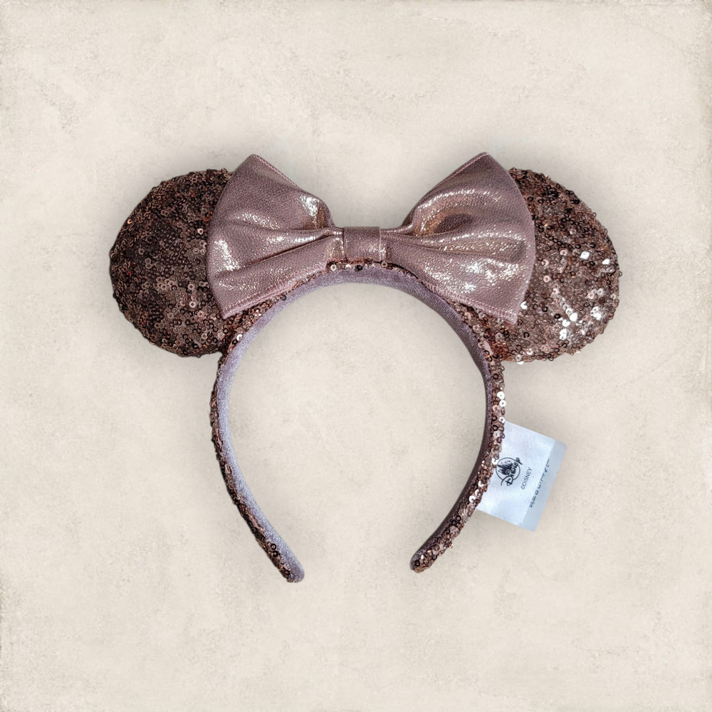 Disney Rose Gold Sequin Minnie Mouse Ears Headband